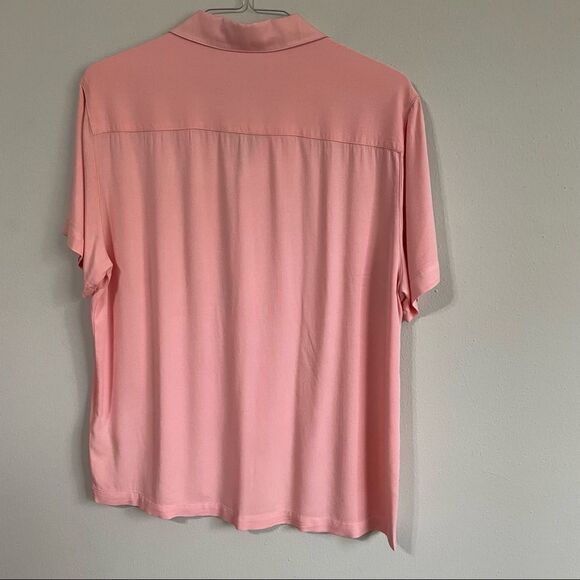 Forever 21 Cuban Collar Dusty Pink Shirt - Picture 8 of 9